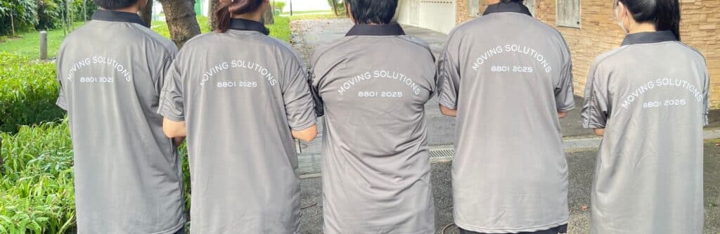 Moving Solutions crew in uniform ready for a home move in Singapore